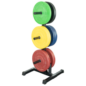 Best Fitness Olympic Weight Plate Tree & Barbell Holder
