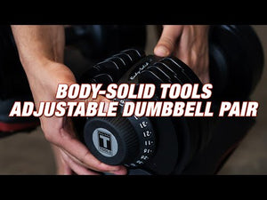 Body-Solid Tools Adjustable Dumbbell - 5 to 30 Kg - 1 unit