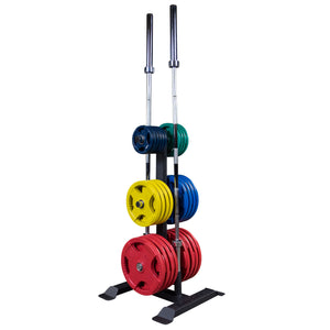 Body-Solid Olympic Weight Plate Tree & Barbell Holder