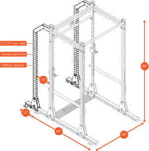 Extension for Y100 Rugged Series Full Rack (Extension Only, Rack Not Included)