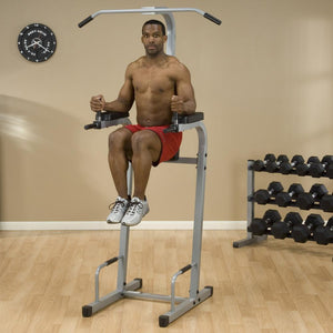 Powerline PVKC83X push-up station raised off the floor