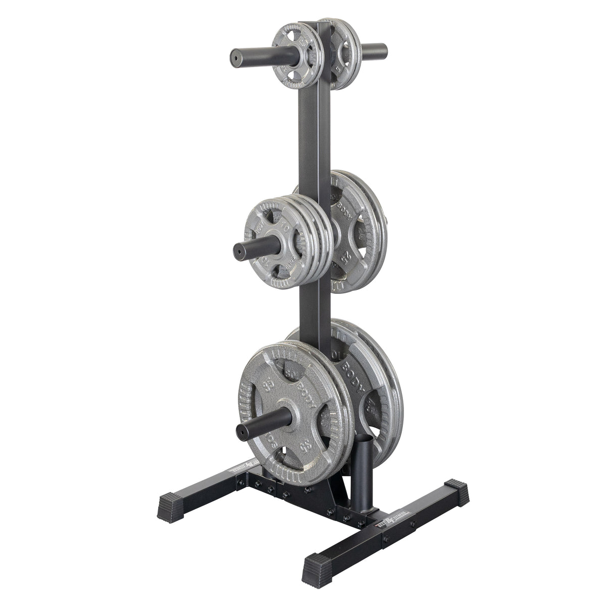 Best Fitness Olympic Weight Plate Tree & Barbell Holder