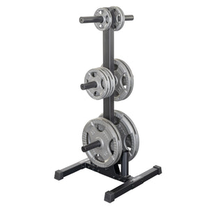 Best Fitness Olympic Weight Plate Tree & Barbell Holder