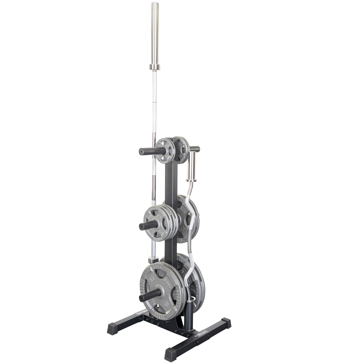 Best Fitness Olympic Weight Plate Tree & Barbell Holder