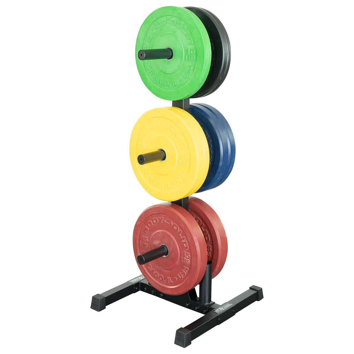 Best Fitness Olympic Weight Plate Tree & Barbell Holder