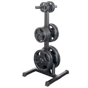 Best Fitness Olympic Weight Plate Tree & Barbell Holder