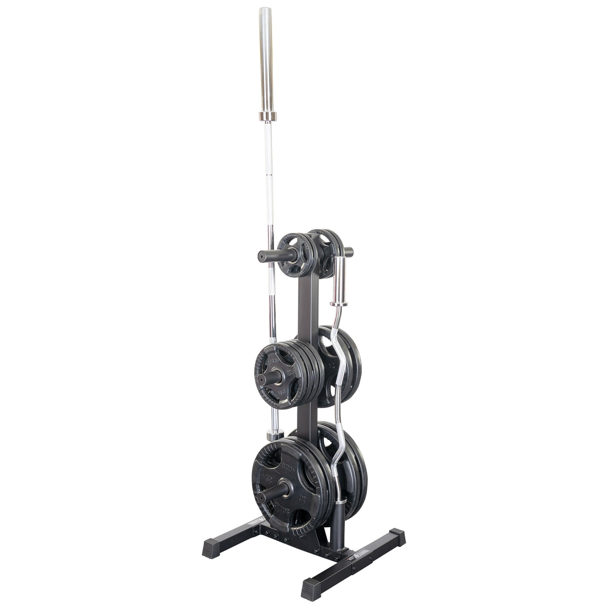 Best Fitness Olympic Weight Plate Tree & Barbell Holder