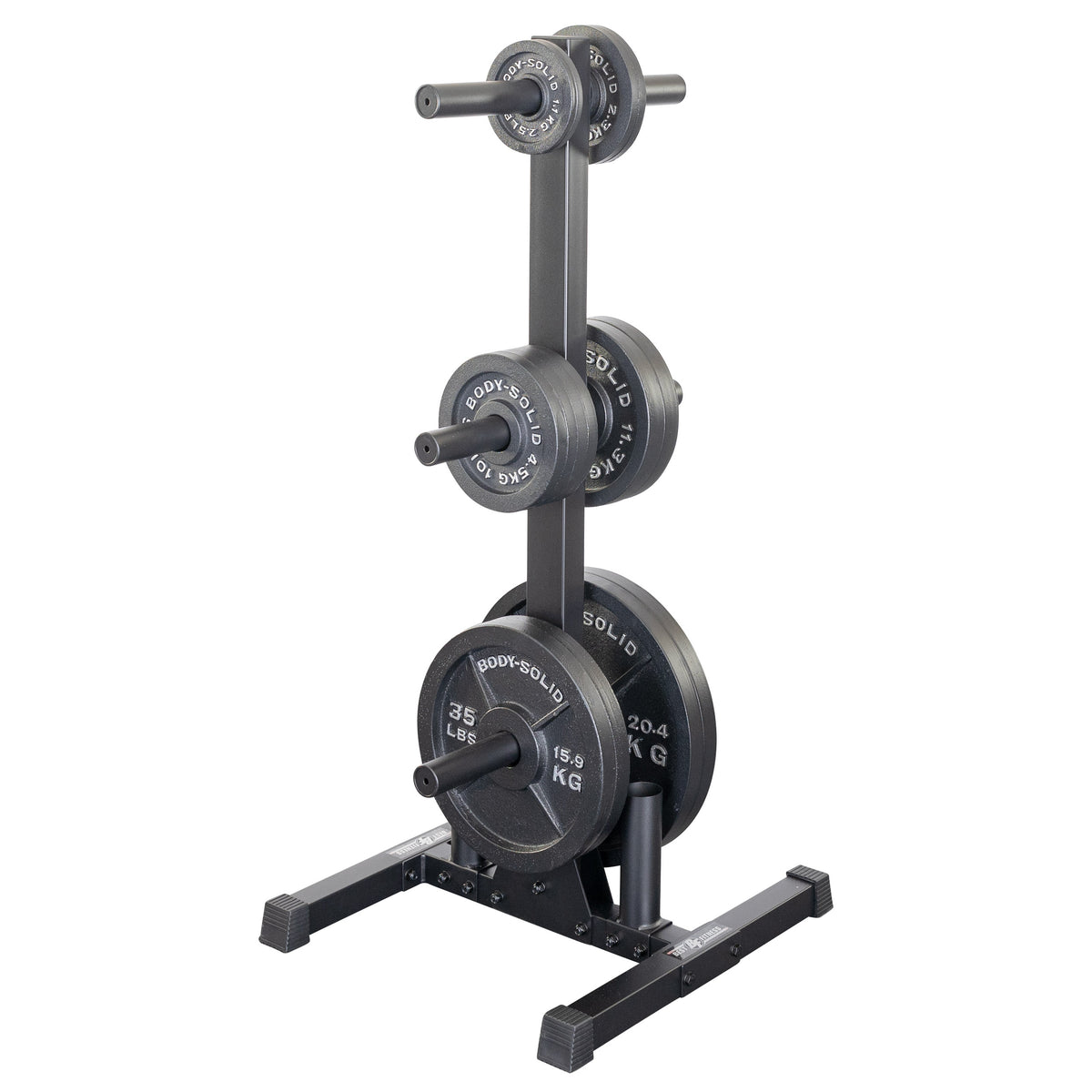 Best Fitness Olympic Weight Plate Tree & Barbell Holder