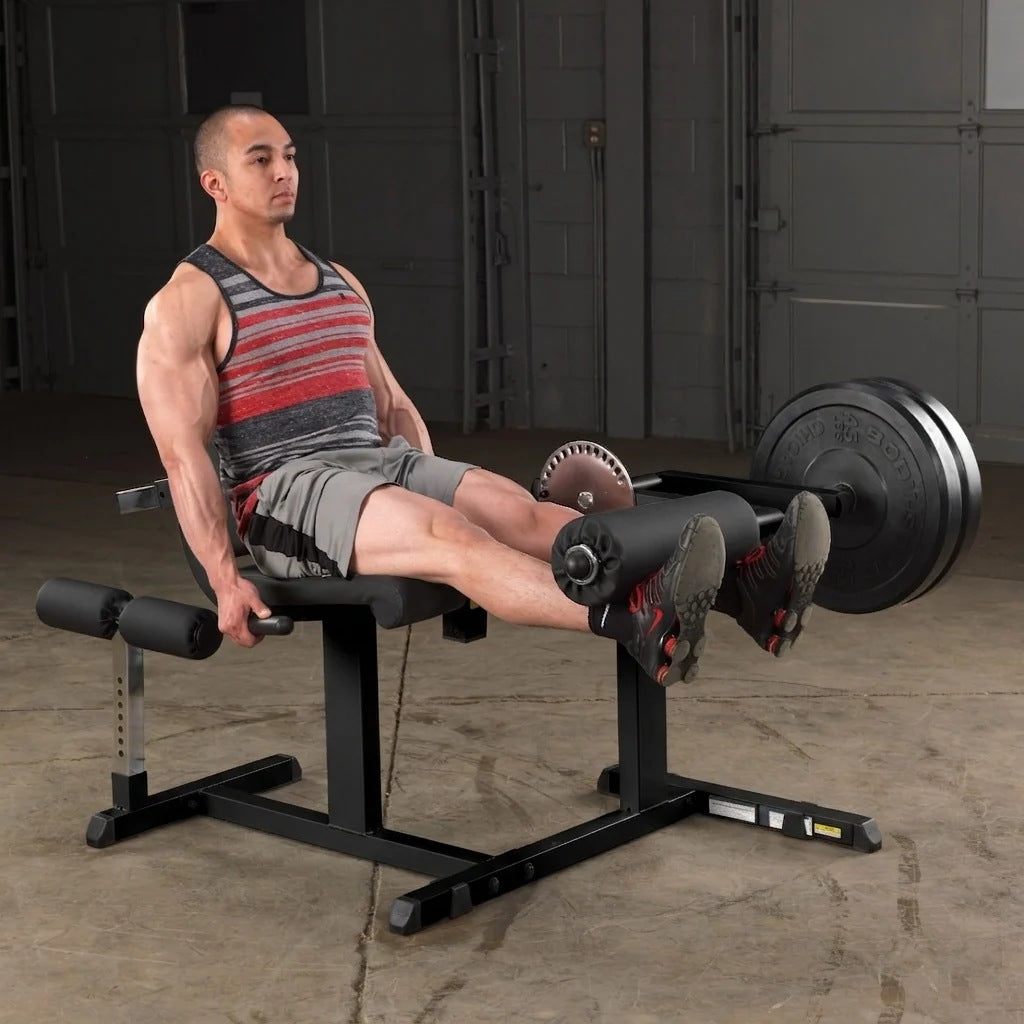 Body-Solid GCEC340B leg extension and curl machine, feature view