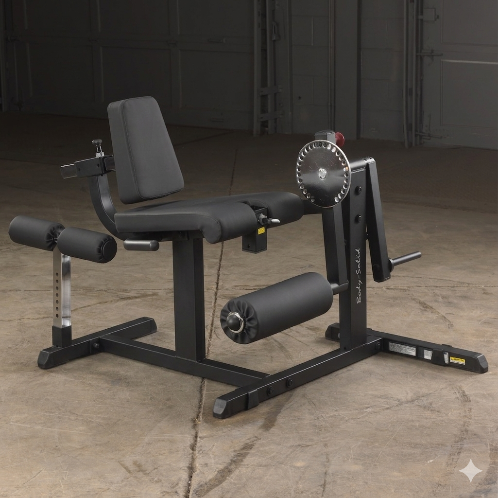 Body-Solid Cam Series Seated Leg Extension &amp; Curl Machine (Black Finish)