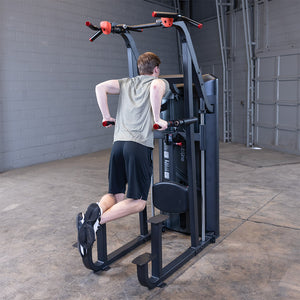 Body-Solid S2ACDX Series 2 weight-assisted pull-up / dip machine — angled view