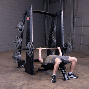 Body-Solid SCB1000B Counterbalanced Smith Machine — flat bench press (bench sold separately)
