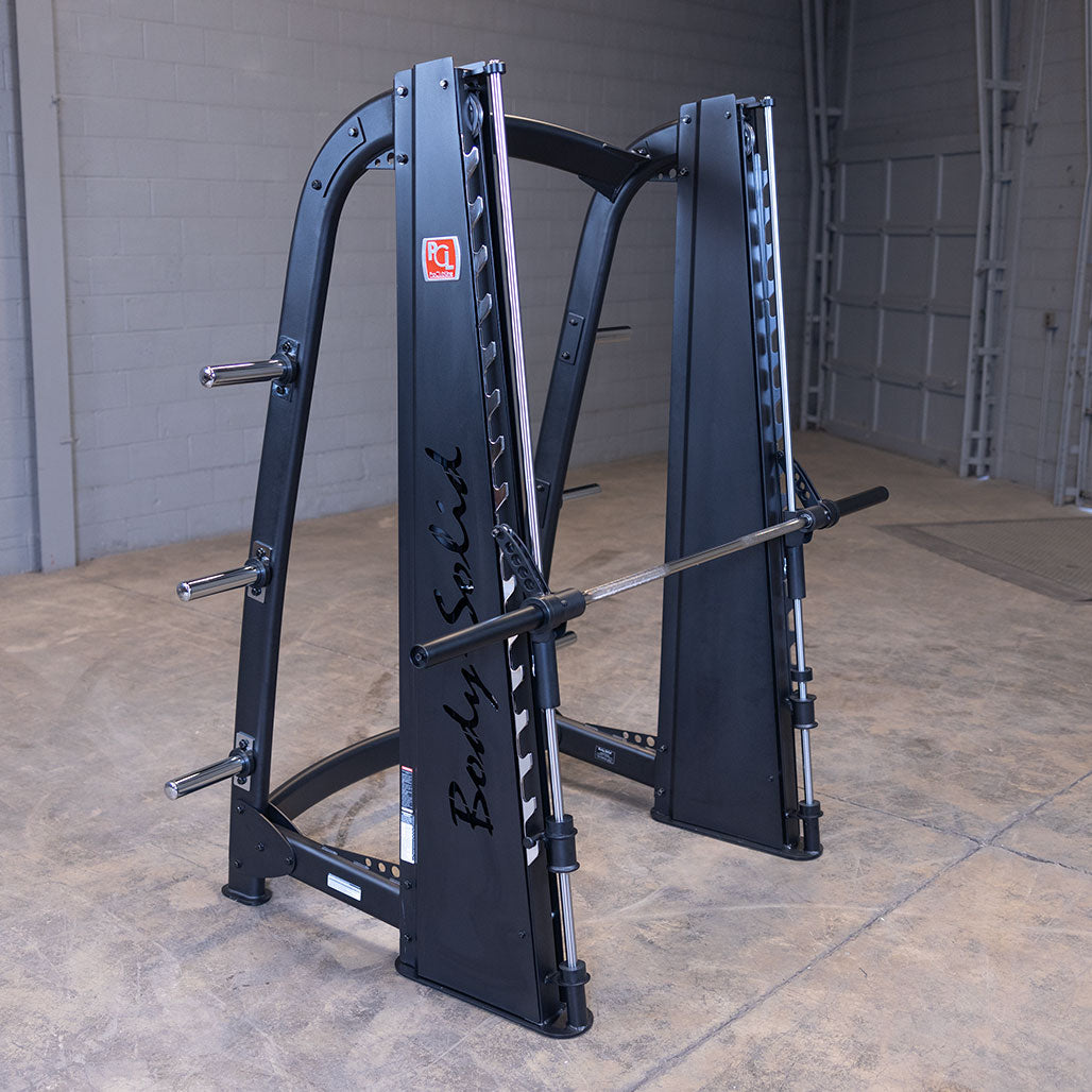 Body-Solid SCB1000B Counterbalanced Smith Machine, rear three-quarter view