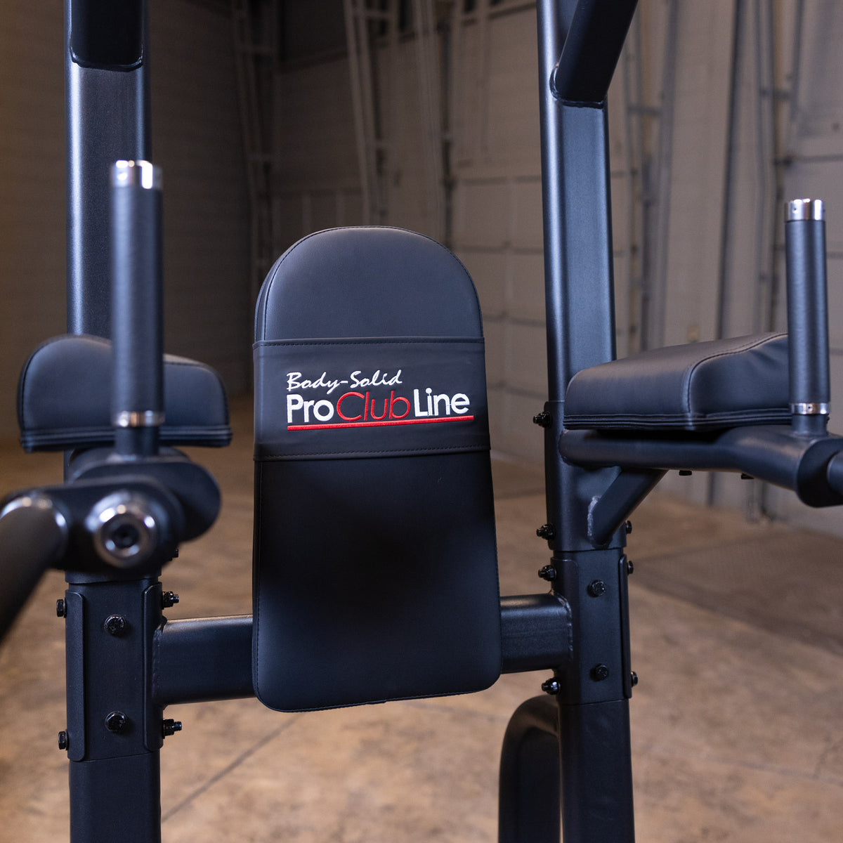 Body-Solid SVKR1000B Pro ClubLine Vertical Knee Raise — super-thick back pad and arm supports
