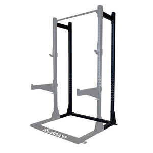 Rugged Series Y220 extension fitted to the Y120 Half Rack on a white background