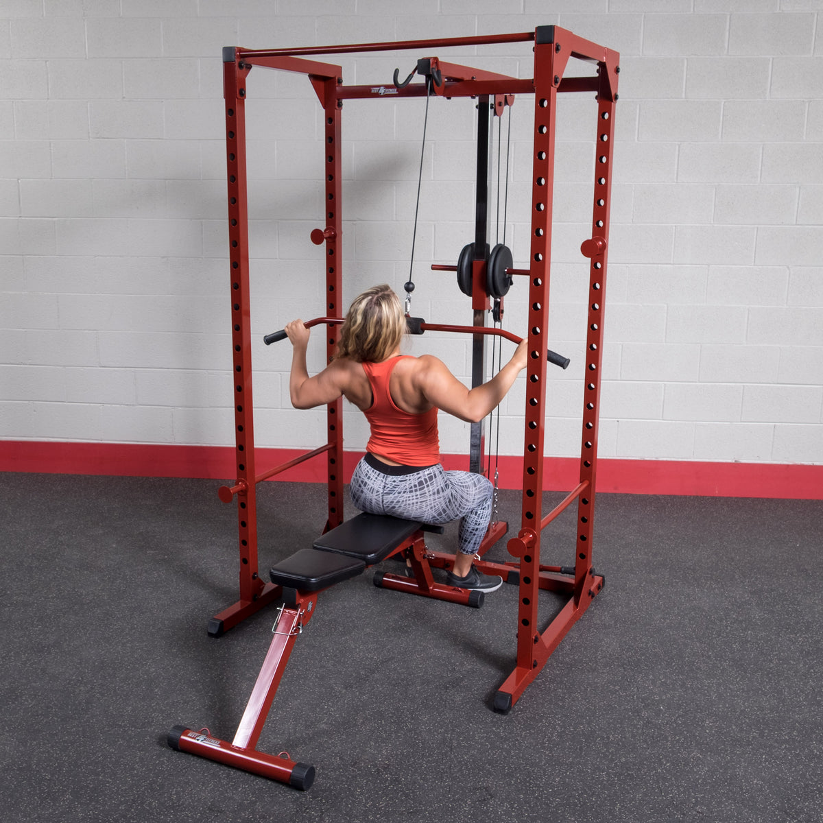 Lat Attachment for BFPR100R Best Fitness Power Rack (rack not included).