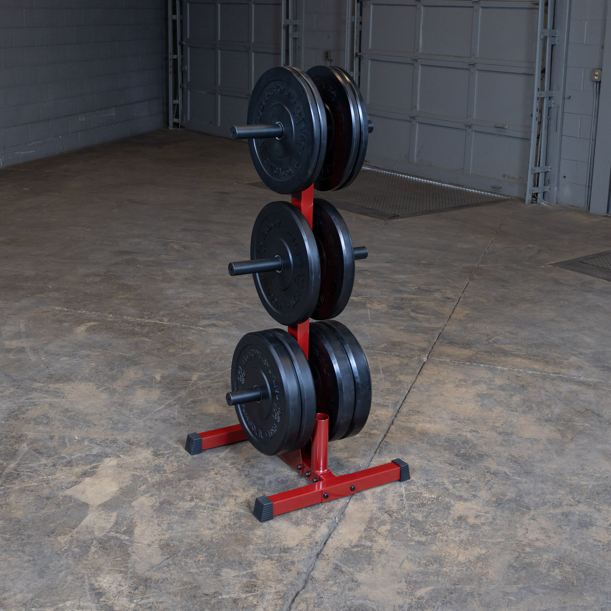Best Fitness Olympic Weight Plate Tree &amp; Barbell Holder
