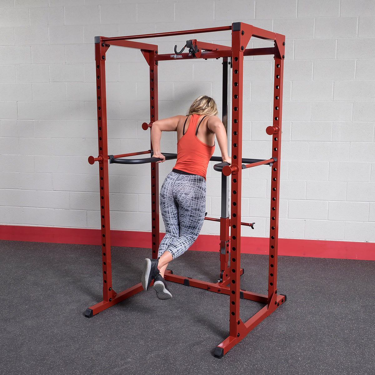 Dips on squat rack sale