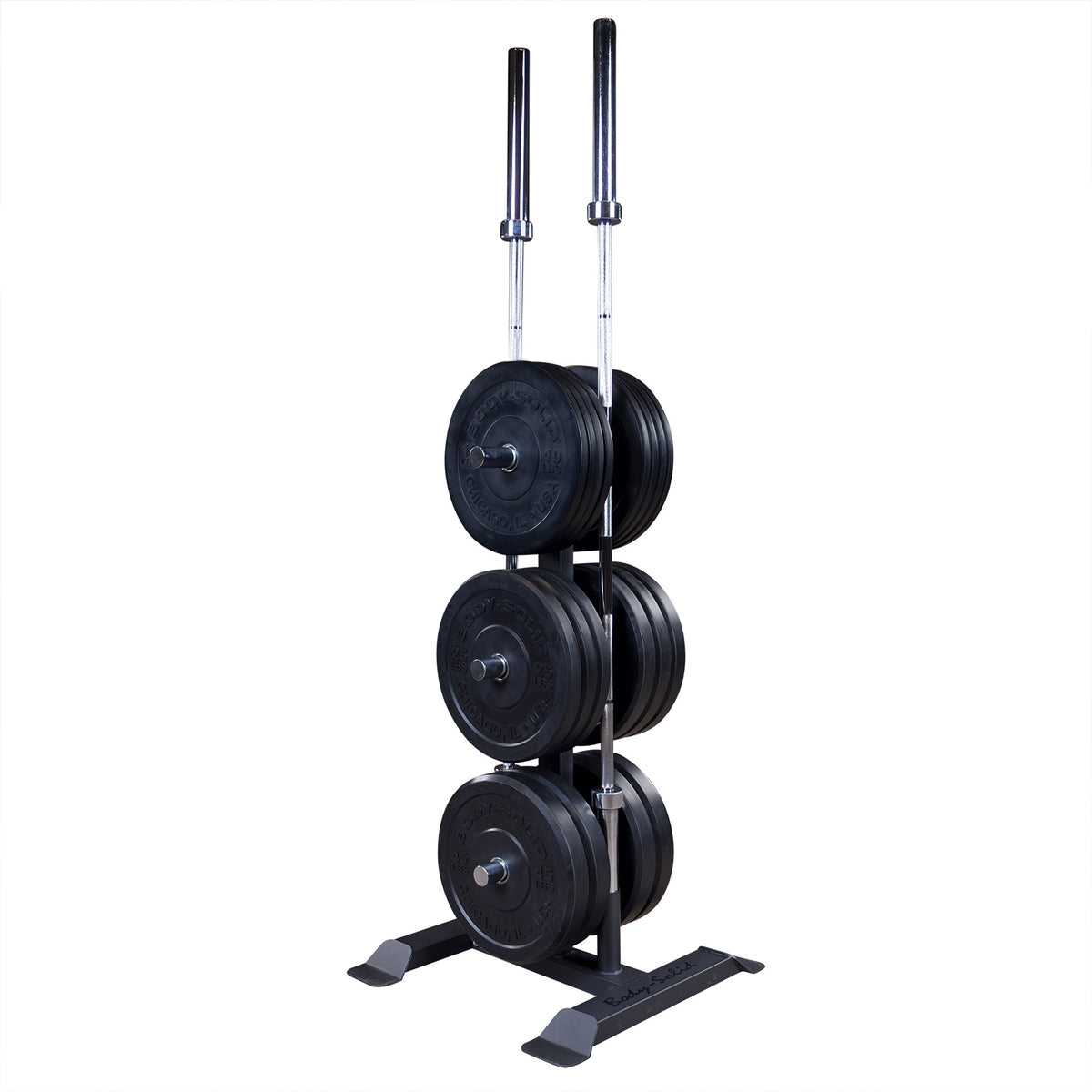 Body-Solid Olympic Weight Plate Tree &amp; Barbell Holder