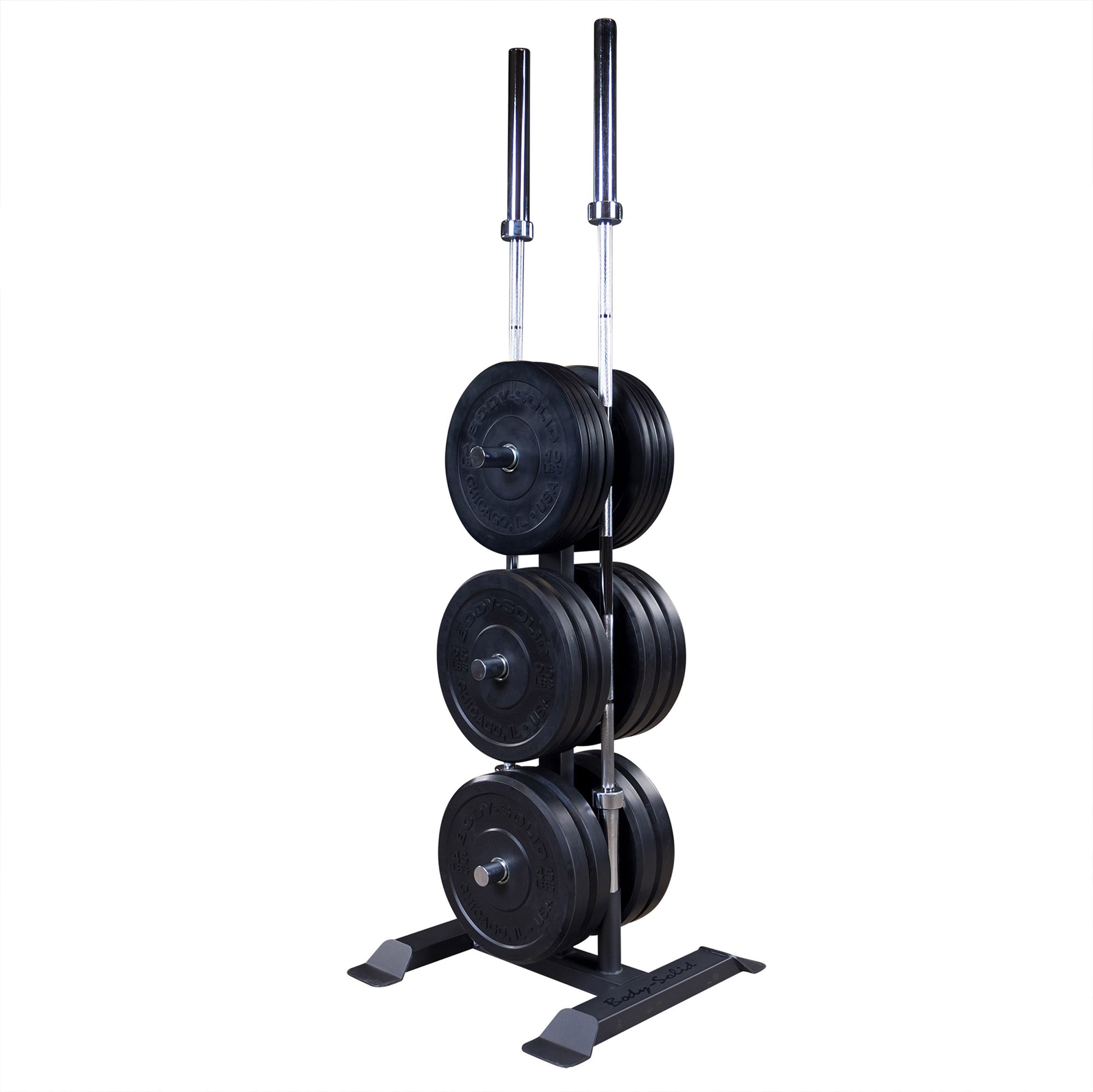 Body-Solid Olympic Weight Plate Tree & Barbell Holder