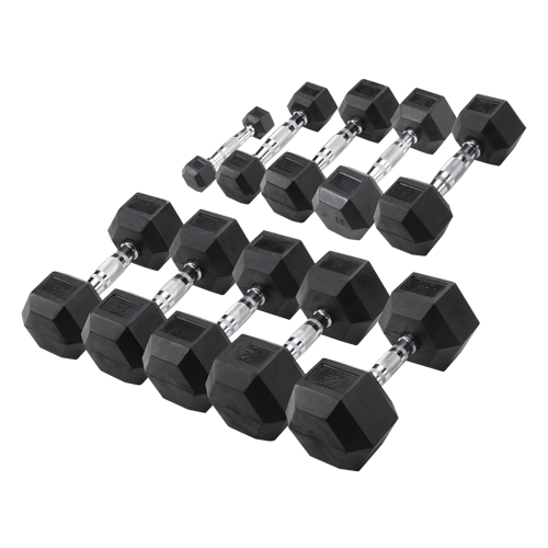 Body-Solid Rubber Coated Hex Dumbbell