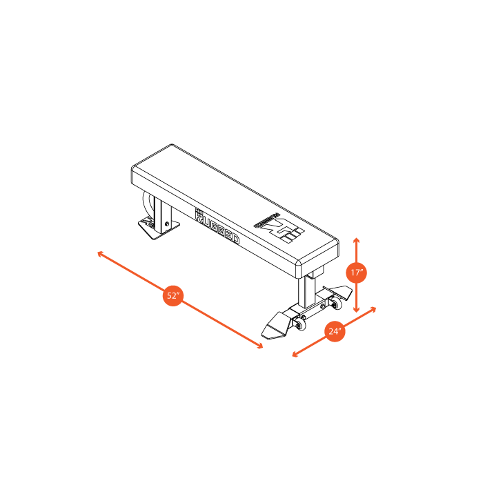 Rugged Series Y041 Flat Bench