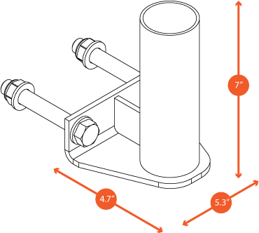 Rugged Series Bar Holder (base mount)