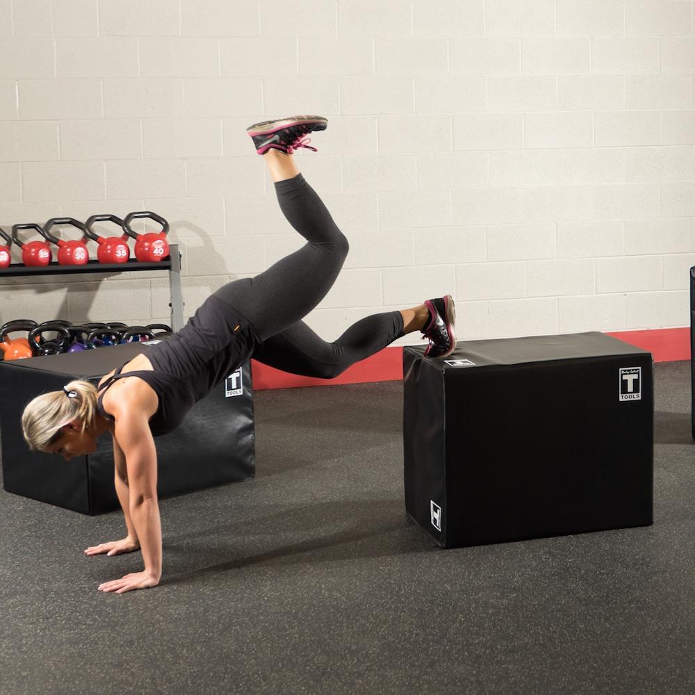 Body-Solid Tools 3 Way Soft Plyometric Box Black.